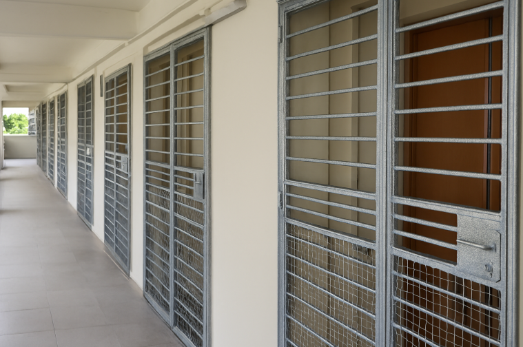 galvanised steel HDB corridor gates
